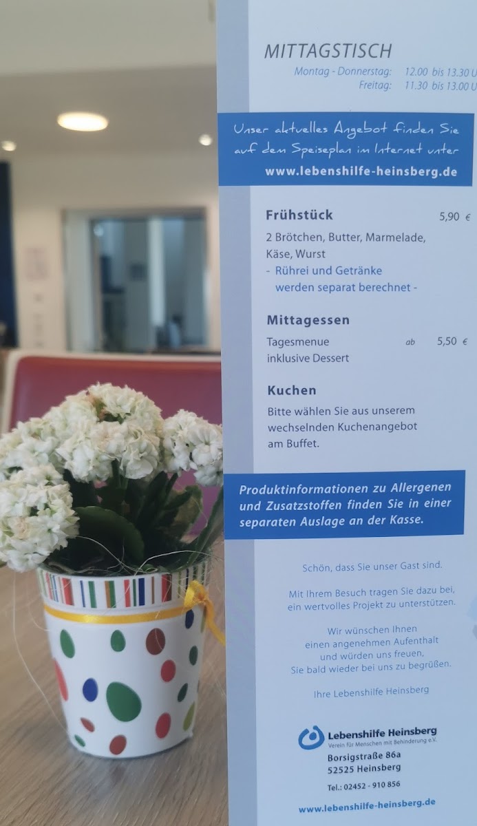Menu Café Der Begegnung, Lebenshilfe Heinsberg E.v.-3